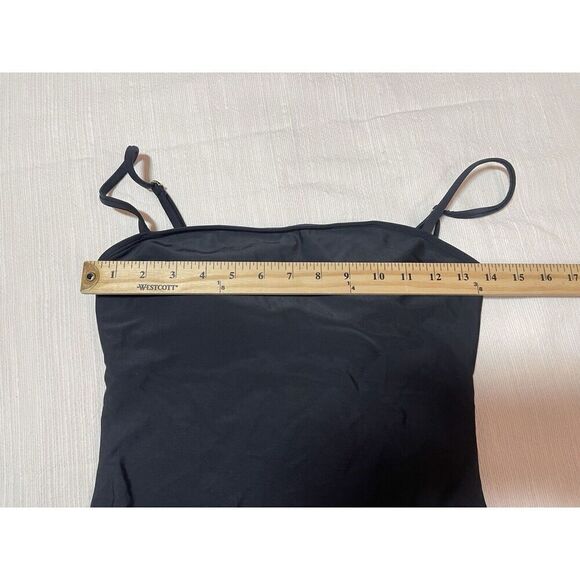 NWT Relleciga One Piece Adjustable Spaghetti Strap Swimsuit Black Womens Size M - Picture 4 of 7